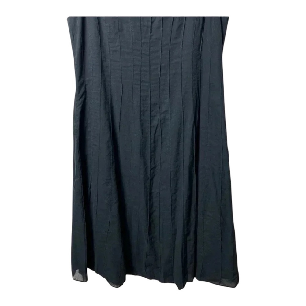 0403W. Eileen Fisher Women's M Black Sleeveless Midi Dress Casual A-Line - Picture 7 of 10